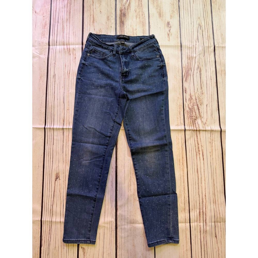 Judy Blue Los Angeles Relaxed Fit Paint Splatter Speckled Dark Wash Jeans 3/26